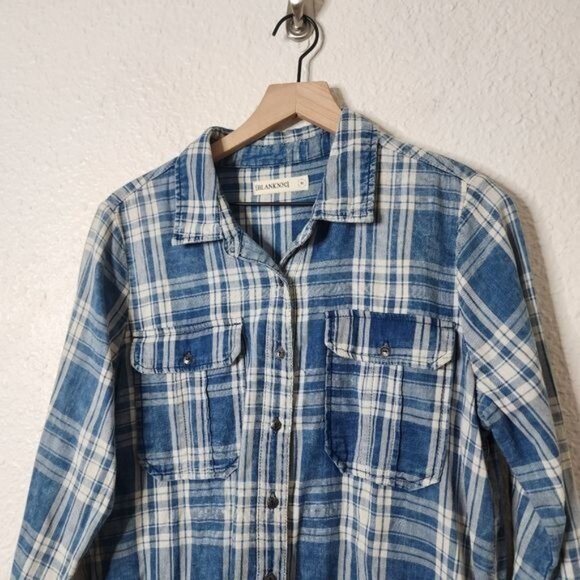 BlankNYC Plaid Button Up in You Oughta Know Women's Size Medium New With Tags - Picture 8 of 8